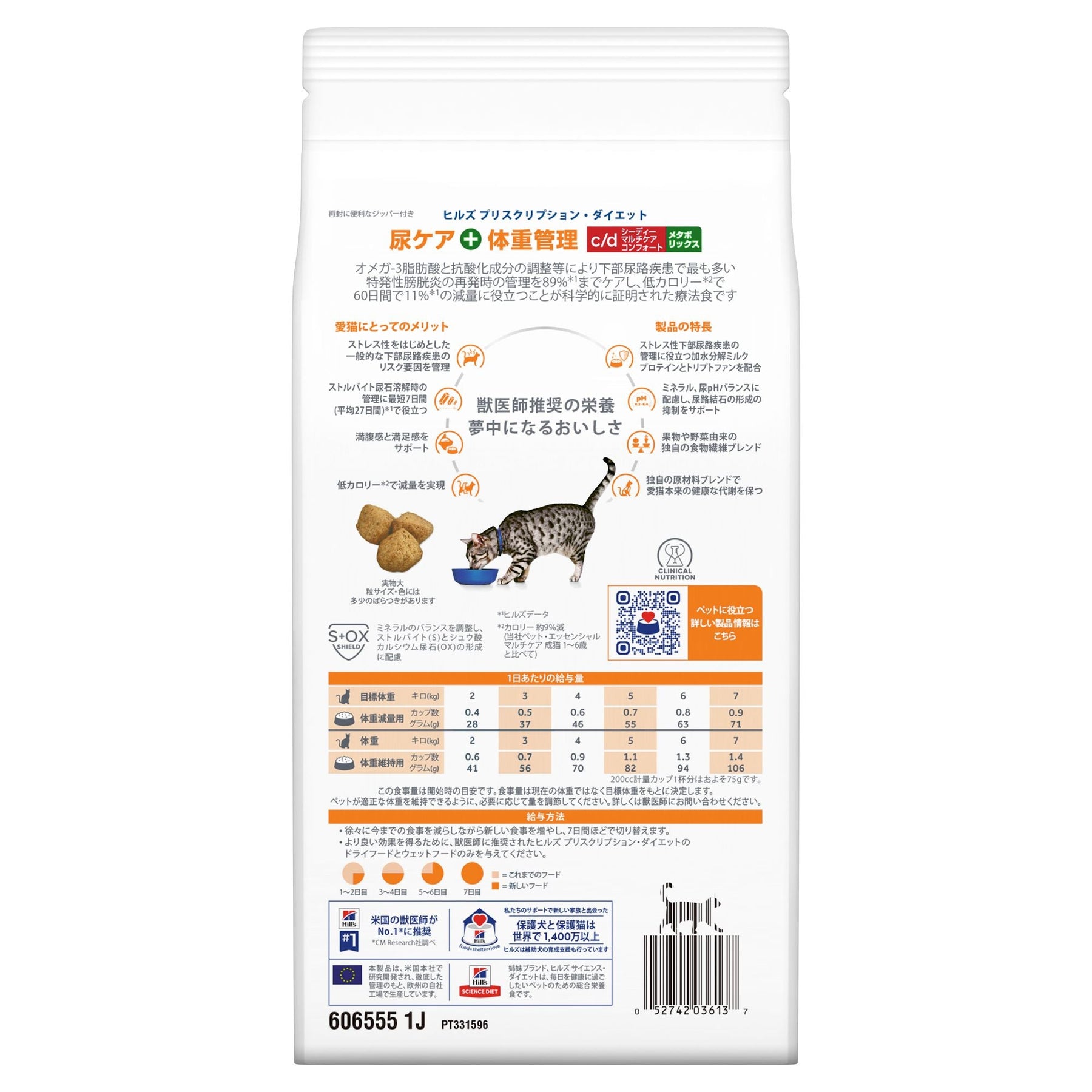c/d シーディー マルチケア コンフォート + メタボリックス 猫用〈尿ケア + 体重管理〉 チキン 特別療法食（ヒルズ プリスクリプション・ダイエット ）